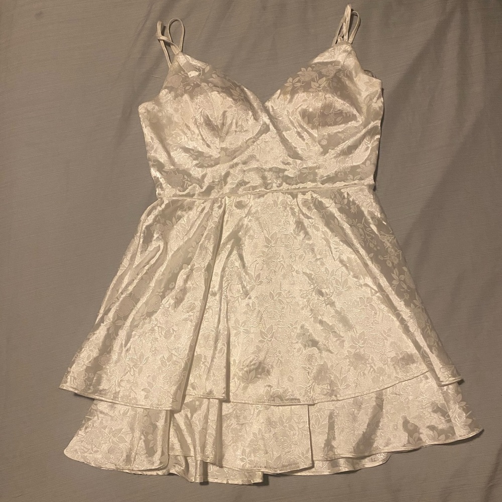 Windsor White Satin Dress